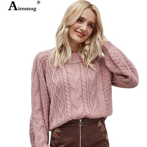 Women Solid Pullovers Sweaters Autumn Winter 2020 European Casual Long Sleeve Embroidery Warm Sweaters Female Plus Size Sweater