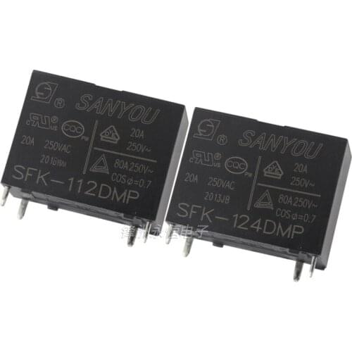 10PCS/Lot SFK-112DMP/SFK-124DMP 12V/24V 20A/250V 4Pin Relay
