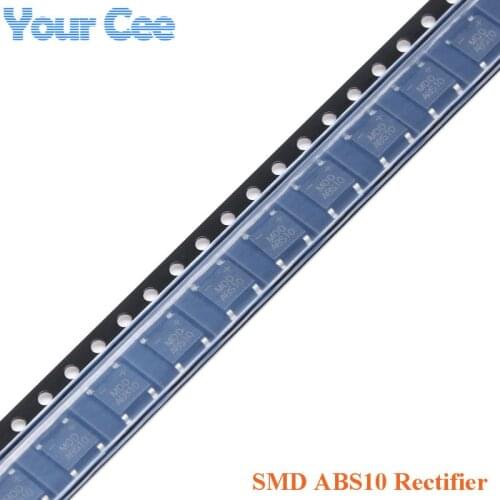 100pcs Original SMD ABS10 0.8/1A 1000V Bridge Rectifier Single-Phase Glass Passivation Rectifier Bridge