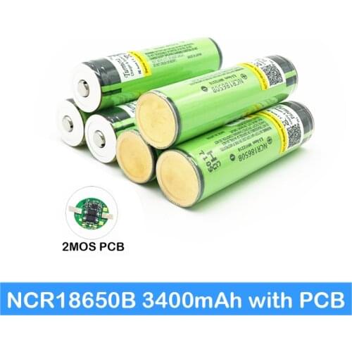 18650 3400mah ncr18650b protected New Original 18650 3.7v 3400mah Lithium Rechargeable Battery for head flashlight