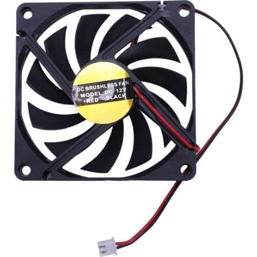 80mm 2 Pin Connector Cooling Fan for Computer Case CPU Cooler Radiator