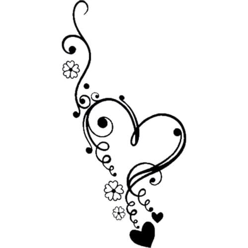 20*10cm Fashion Personality Creativity Classic Attractive Car Sticker Heart Sticker Flower Heart Decal