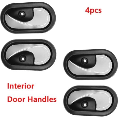 4/2/1pcs Car Interior Door Handles Inside Inner Door knob 8200733848 8200733847 For 2012-2016 Duster Renault Logan Dacia Sandero