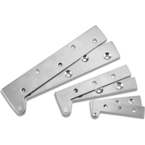 HIGH QUALITY 4PCS STAINLESS STEEL INSET DOOR PIVOT HINGES 360 DEGREE ROTATION INVISIBLE DOOR HINGES SILVER TONE