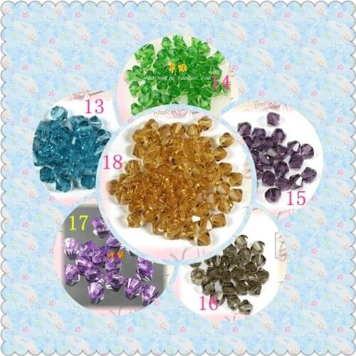 Free Shiping 8mm 500pcs/bag Faceted Crystal Bicone Beads 18 Colours For Choose ,Glitter Beads For DIY Hanging Curtain