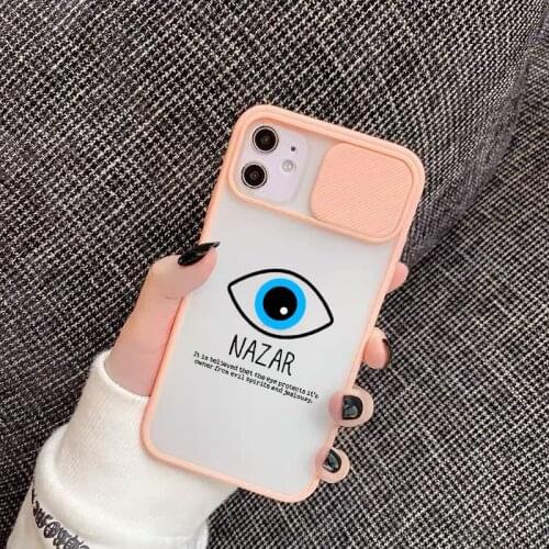 Lucky Eye Blue Evil Eye Print Phone Case For iPhone 11 12 Pro MAX XS 7 X SE2020 X XR 6 8Plus Shockprood Hard Cover Clear Fundas