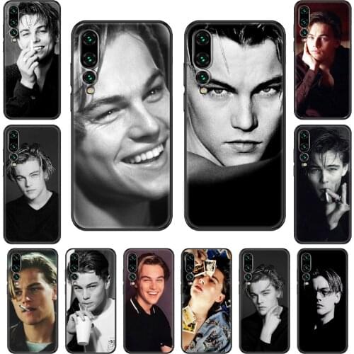 Actor Leonardo DiCaprio Phone case For Huawei P 8 10 20 30 Smart Plus 2019 Z Lite Pro 2017 2019 black painting cell cover art
