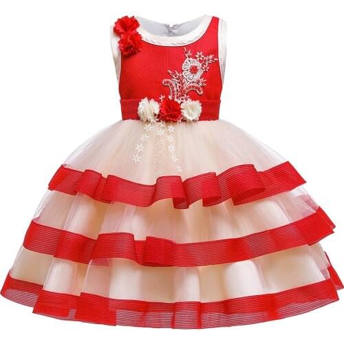 Baby Girls Flower Kids Dress for Girls Lace Cake Tutu Party Princess Dress Girl 2 4 6 7 8 10 Yrs Birthday Party Event Prom Dress