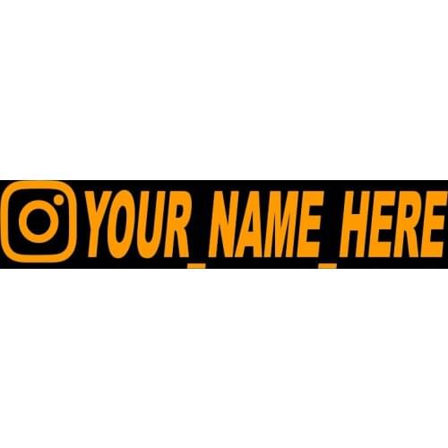 User Name Custom Logo Social Name Car Stickers And Decals Motorcycle Helmet Sticker Label for WEBSITE Instagram FACEBOOK YouTube
