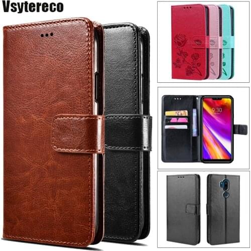 Luxury Business Leather Phone Cases For LG G7 ThinQ Case Flip Book Stand Coque For LG G7 G 7 ThinQ Wallet Cover with Card Holder