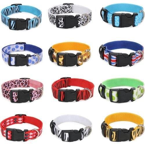 Cute Dog Collar Nylon Personalized Pet Dog Collar Leash Small Medium-sized Large Dogs Cats Outdoor Walking Pet Supplies
