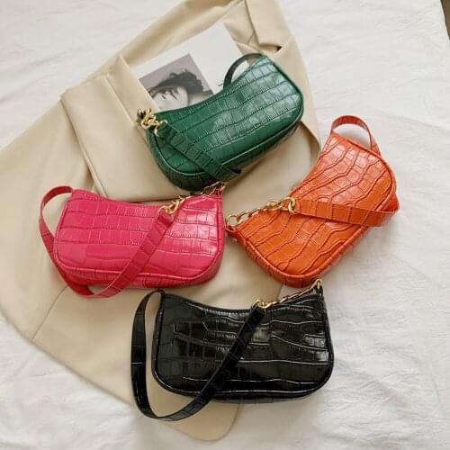 Fashion Exquisite Shopping Bag Retro Casual Women Totes Shoulder Underarm Bag Female Leather Solid Color Chain Handbag for Women