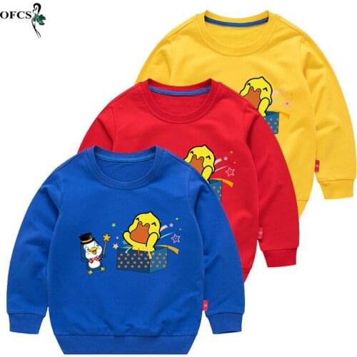 New 2-12 Years Children Hoodie Sweatshirt Male Sweatshirt Fall Kids Cartoon Cotton Sweatshirts Tops Full T-shirt For Boys Girls