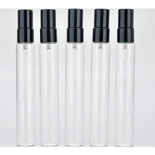 Wholesale 15ML Clear Portable Glass Perfume Bottle With Sprayer Empty Spray Perfume Vial For Traveler LX1249