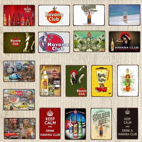 Beer Metal Tin signs Decorative Signs Cuba Plaque Metal Vintage Wall Music Bar Home Art Retro Craft Decor 30X20CM DU2177A