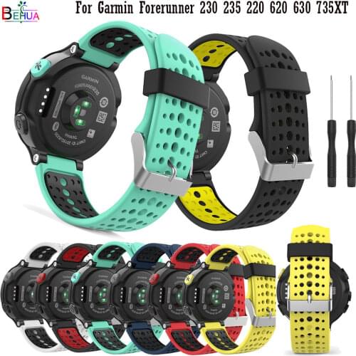 Watch strap For Garmin Forerunner 235 /220/230/620/630 Wristband Replace Sport silicone bracelet strap Forerunner 235 Lite 735XT