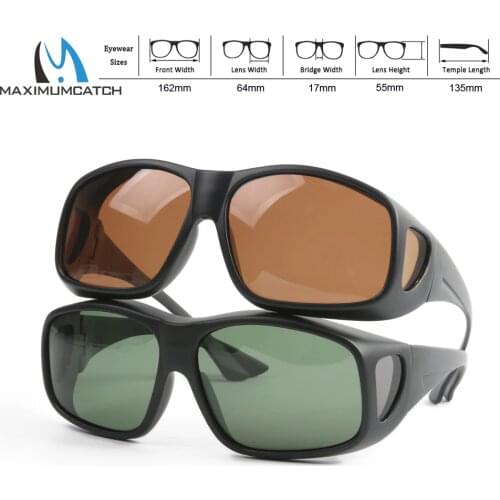 Maximumcatch Fit Over Fishing Sunglasses Clip On Polarized Sunglasses for Outdoor Sports Glasses
