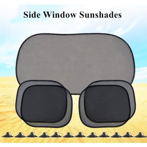 5Pcs Car Sun Shade UV Protection Car Curtain Window Mesh Cover Sun Visor Summer Protection Window Sunshade Side Protector Film