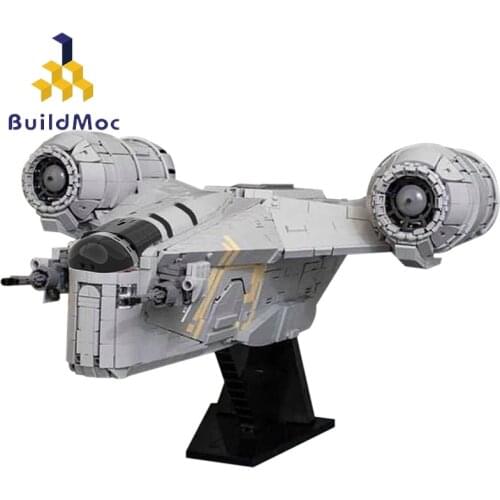 Buildmoc 4888pcs Star Movie The UCS Razor-Crest Aircraft Armored Transport Spaceship Building Blocks Toys For Children Gift