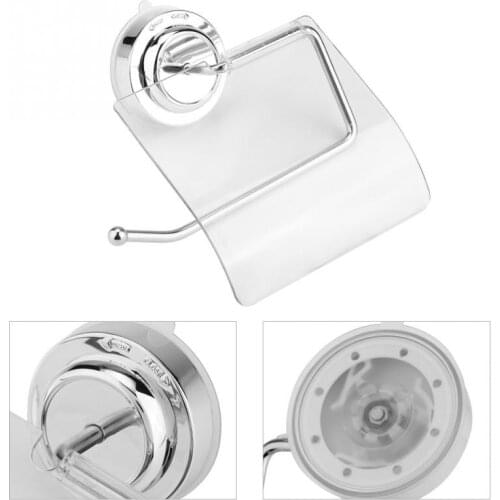 Waterproof Toilet Paper Holder Suction Cup Installation Paper Holder Home Hotel Bathroom Storage Roll Stand durable