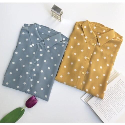 WISHBOP Polka Dot Blouses