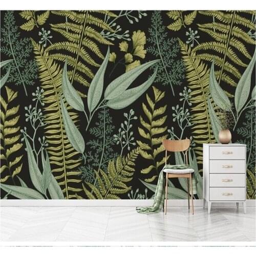 XUE SU Custom large-scale murals retro pastoral nostalgic green plants American country TV background wall wallpaper