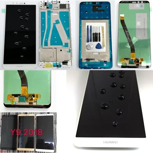 Shyueda IPS New AAA+ With Frame For Huawei Y9 2018 FLA-L22 LX1 LX2 LX3 AL20 5.93" LCD Display Touch Screen Digitizer with tools