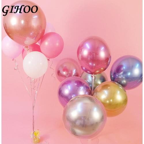 1PC 18/22/32inch Metallic Balloons Black Gold Bubble Balloon Wedding Event Party Decorations Kids Happy Birthday Helium Baloon