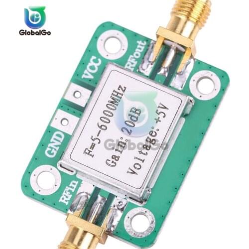 5-6000MHz RF 20dB Gain Broadband Signal Power Amplifier Board 5M-6GHz DC 5V 85mA Amplifier Module