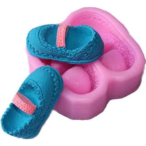 50pcs/lot Shoes Shape 3D Silicone Molds for Cake Decorating Soap Fondant Sugarcraft Cutter Chocolate Mould Kitchen DIY