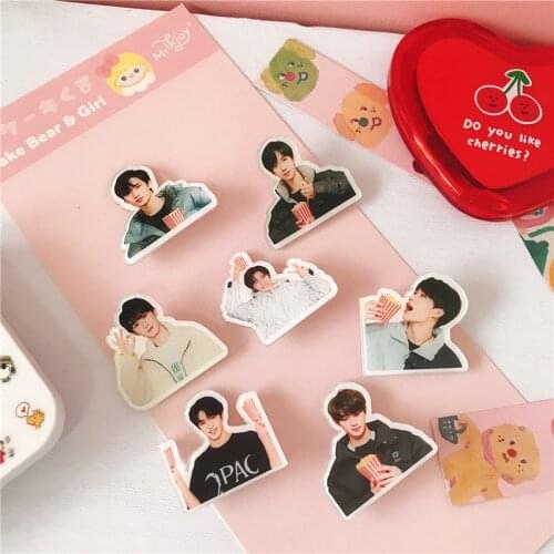 6PC/SET TNT Times Youth League Surrounding Brooch Decorative Pendant Accessories Song Yaxuan Liu Yaowen Yan Haoxiang Fashion Pin