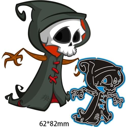 62*82mm Halloween Skeleton New Cutting DIES Stencil DIY Scrapbook Embossing Card Craft Template Paper Photo Album