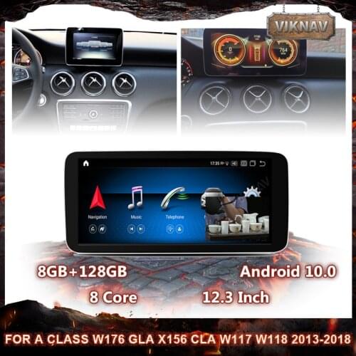 Qualcomm System 8 core Android 10.0 Car Radio for Mercedes benz A class W176 GLA X156 CLA W117 W118 2013-2018 multimedia player