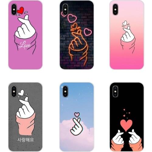 For Xiaomi Mi4 Mi5 Mi5S Mi6 Mi A1 A2 A3 5X 6X 8 CC 9 T Lite SE Pro Accessories Phone Cases Covers Love on the finger kpop heart