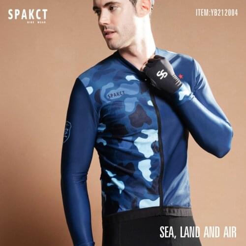 Exclusive! Spakct Couple Thermal Fleece Cycling Jersey Long Sleeve Autumn Winter Warm Fleece Jersey Cycling Jackets 3 Pockets