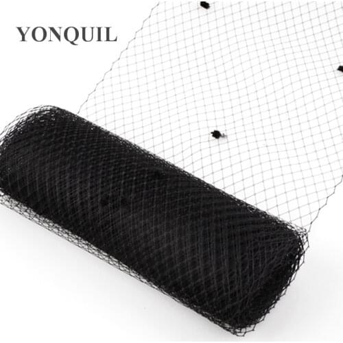 Black 5 Yards Per Lot Birdcage Veil With Dot 45 CM Width Russian Veiling Netting Wedding Dot Veils Material DIY Hair Accessories