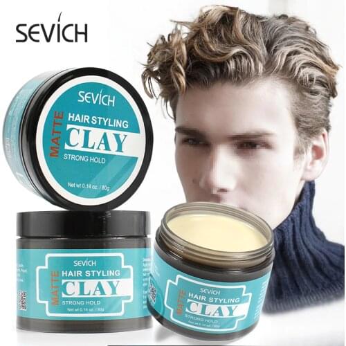 Sevich Matte Strong Hold Hair Styling Clay Gel for Men Hairstyles Wax Matte Finished Molding Cream Natural Styling Hair Clay