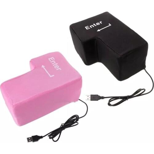 ZK20 Fidget toys Big Enter Key Stress Relief Vent Plush Toy With USB For Adult Working Antistress Computer Button Pillow Toy