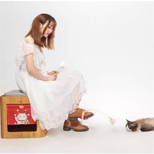 Cat Feather Teaser w/ Collar Toys Exerciser Catcher Pet Supplies for Exercising Training Chasing, Perfect Interaction Game Toy