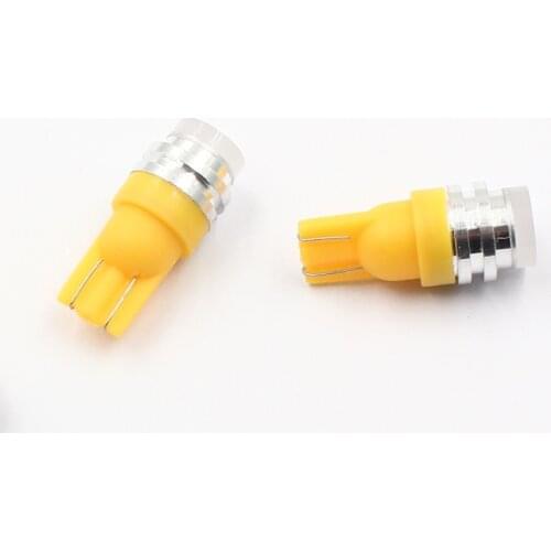 KE LI MI Aluminum T10 Wedge yellow bulb car led light t10 w5w 1.5W Amber auto led lamp