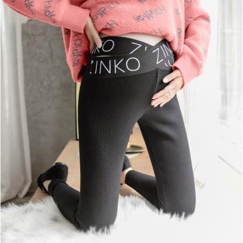8243# Spring Fashion Across V belly Thin Cotton Maternity Legging Pencil Pants Clothes for Pregnant Women Winter Warm Pregnancy