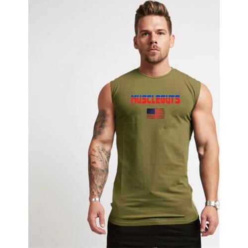 Muscleguys Brand Summer Gym Stringer Tank Top Men Quick Drying Sleeveless Vest Men Casual Streetwear Male Jogging Vest