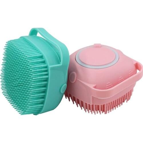 Hair Washing Comb Shampoo Brush Bath Massage Comb Silicone Washing Brush With Shampoo Space
