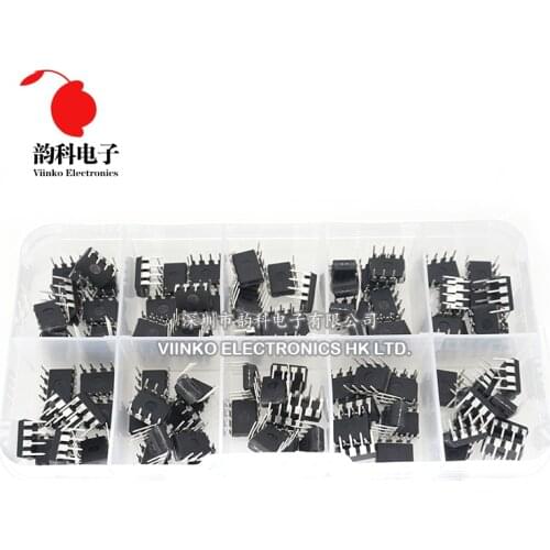 100pcs/lot In common use DIP IC kit NE555 UC3842 UC3843 UC3845 24C02 24C04 24C08 24C16 24C32 24C64 DIP each 10pcs