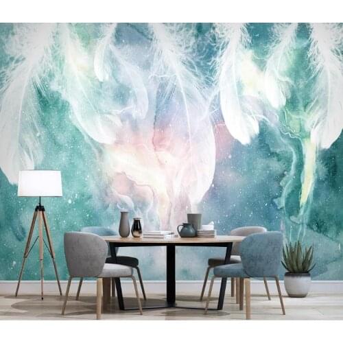 3D Wallpaper Nordic abstract ink feather Photo Wall Murals Living Room bedroom background wall Creative Art Wallpaper Frescoes