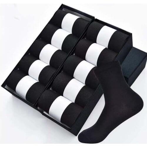 10 Pairs Mens Cotton Socks New Style Black Business Men Socks Soft Breathable Summer Winter for Male Socks White Black