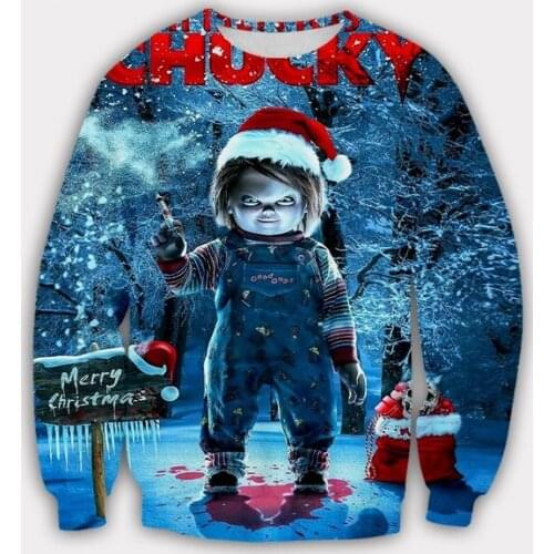 New Curse of Chucky 3D Print Causal Clothing Fashion Men Women Tracksuits Crewneck Hip Hop sweater Plus Size S-7XL harajuku