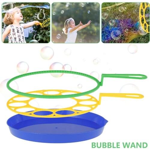 Wand Tool Soap Bubble Blowing Toys Outdoor Fun Soap Bubbles Concentrate Stick Blowing Bubble Tray Kids Interactive Toys Kits