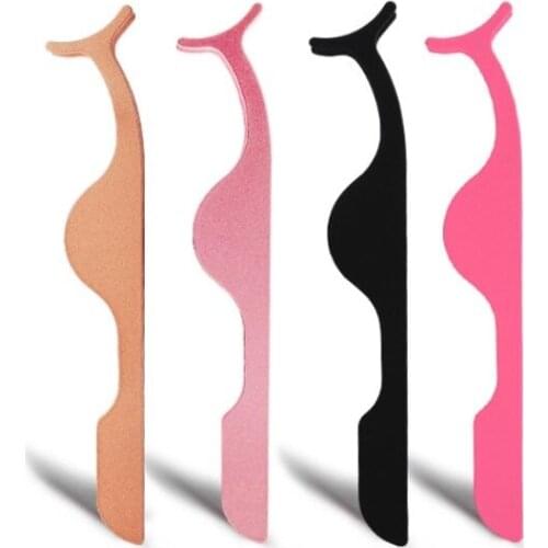 False Eyelash Tweezers Fake Eye Lash Applicator Eyelash Extension Curler Nipper Auxiliary Clip Clamp Makeup Forceps Tools YH1976