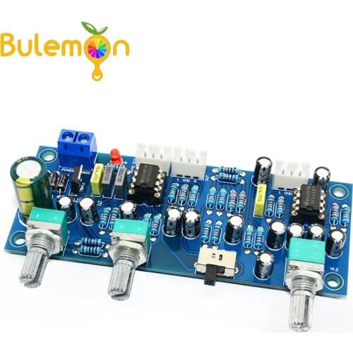 CIRMECH 2.1 Channel Subwoofer Preamp Board Low Pass Filter Pre-AMP Amplifier Board NE5532 Low Pass Filter Bass Preamplifier